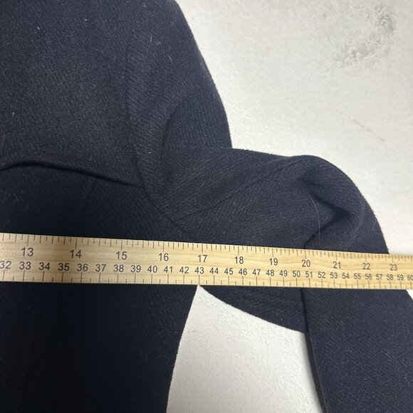 Michael Kors Wool Blend Coat Jacket Women 2P Black Full Zip Outerwear Fall Gold - Picture 8 of 16